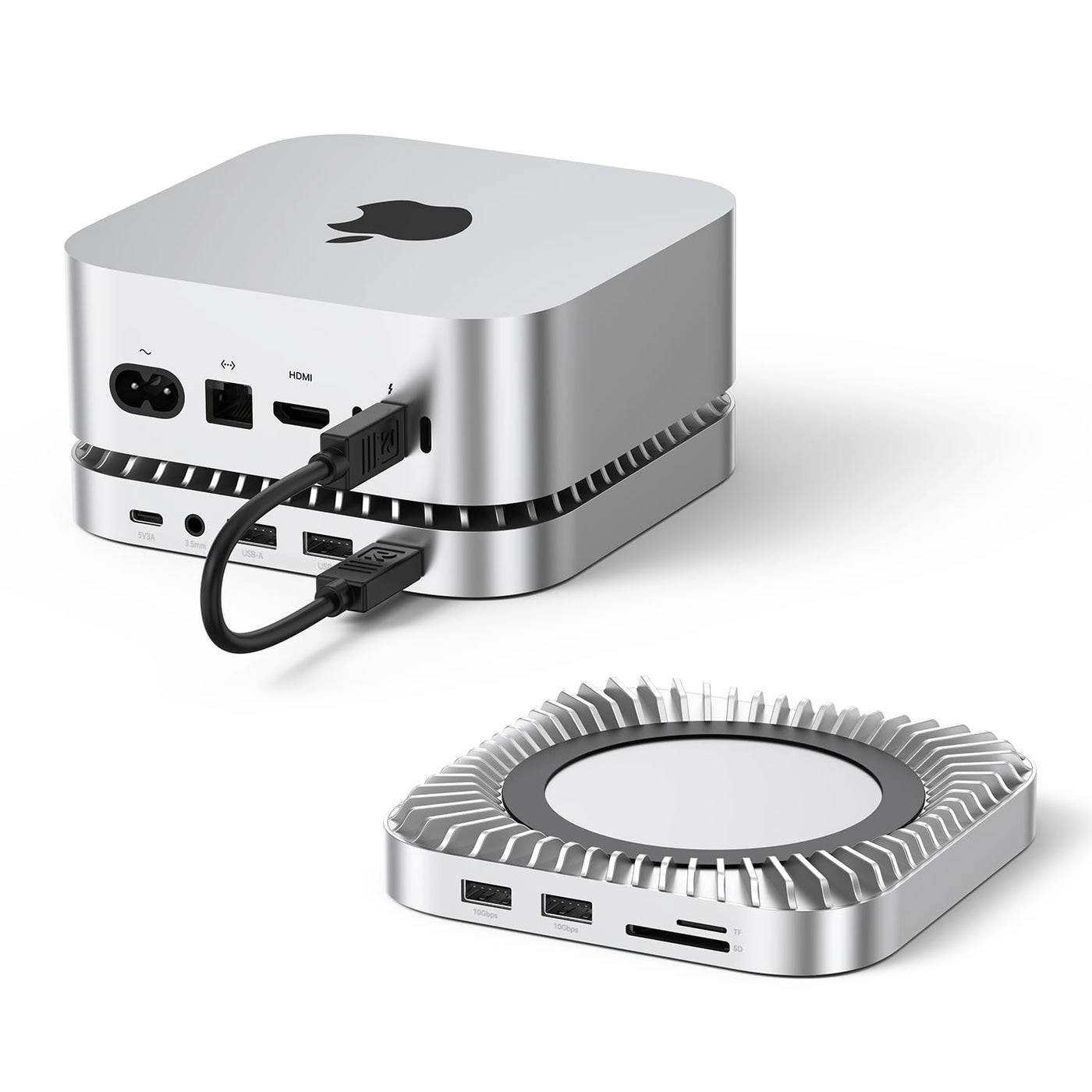 Raycue Mac mini M4 Dock & Stand - 8T NVMe SSD Enclosure 2 USB A 10Gbps