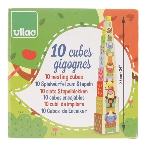 First Age Toy Nesting Cubes Melusine - 24 months and up 10 pieces