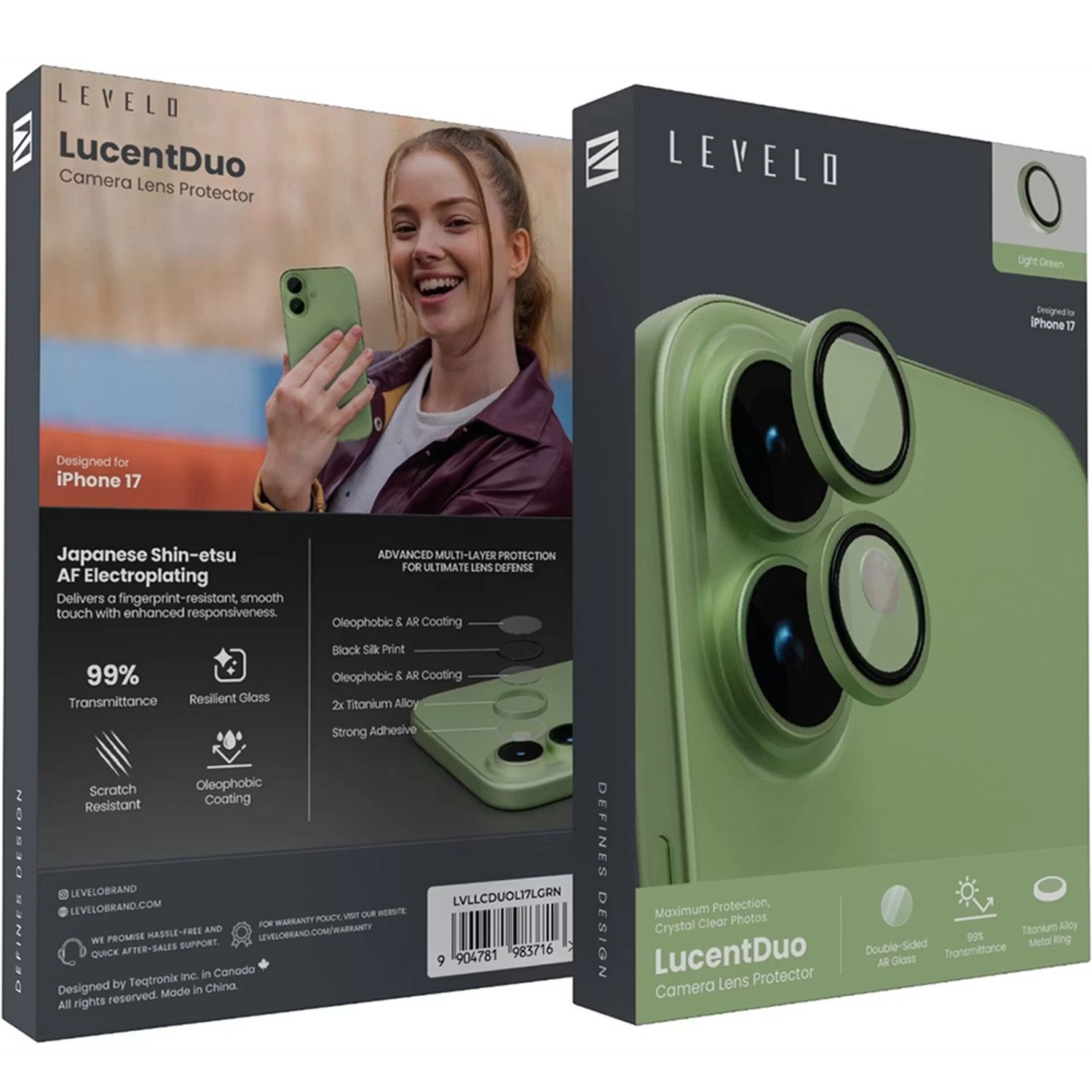 Anti-Scratch Titanium Alloy Camera Lens Protector for iPhone 17