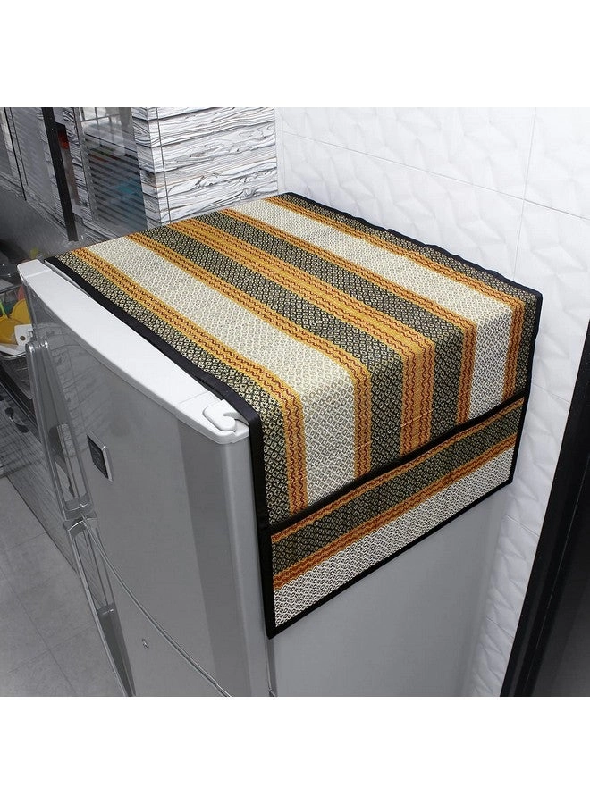 Madurkathi Fridge Cover - 21x52 inches Black