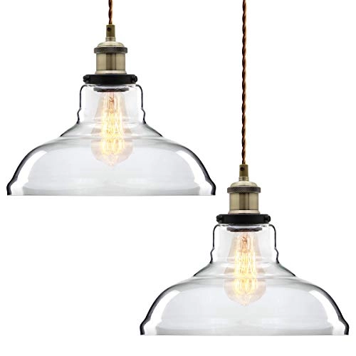 E27 Vintage Style Chandelier - 2 Pack Brass Antique Finish