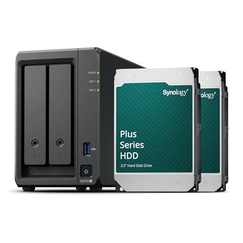 DS725+ + HAT3300-4T 2-Bay 8TB - 8TB Bundle with 2X HAT3300-4T