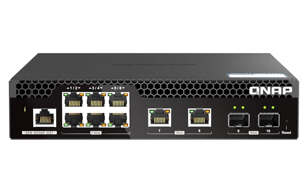 QNAP QSW-M2106R-2S2T-US 8-ports