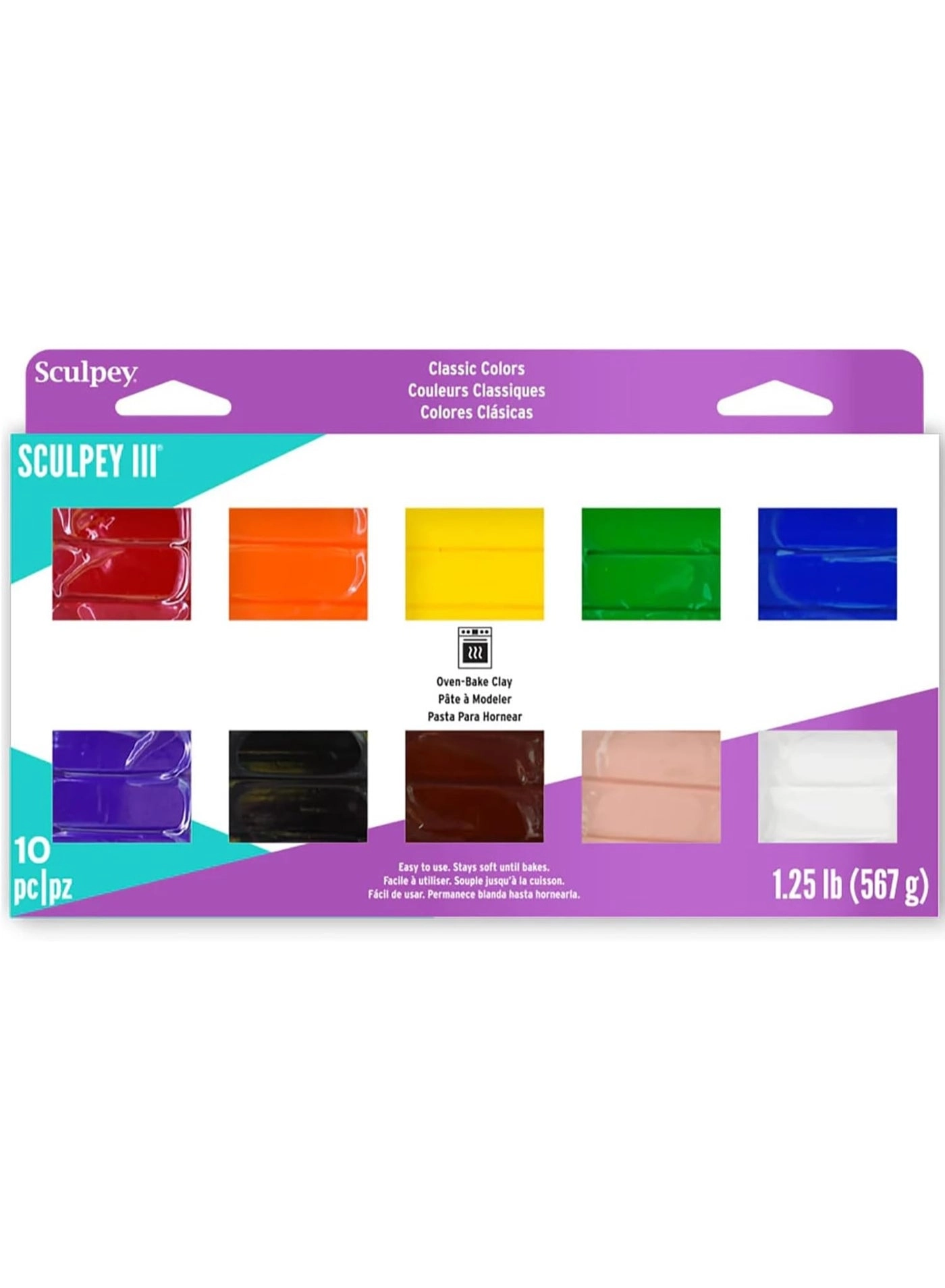 III Polymer Clay Set - 1oz Each 10pcs.