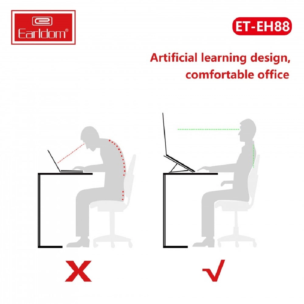 EH88 - Aluminum Laptop Stand Silver