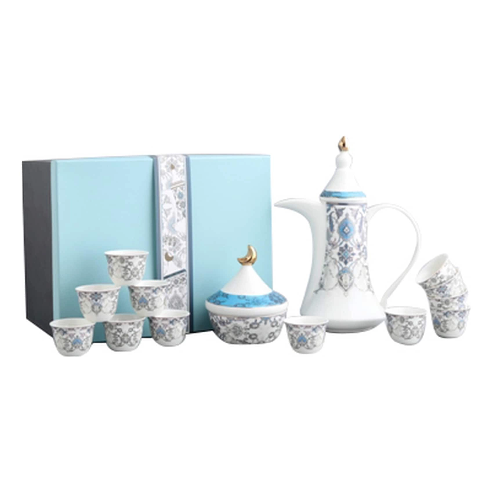 NEOFLAM Cawa Coffee Cups - 16 pcs + Dallah + Dates Bowl
