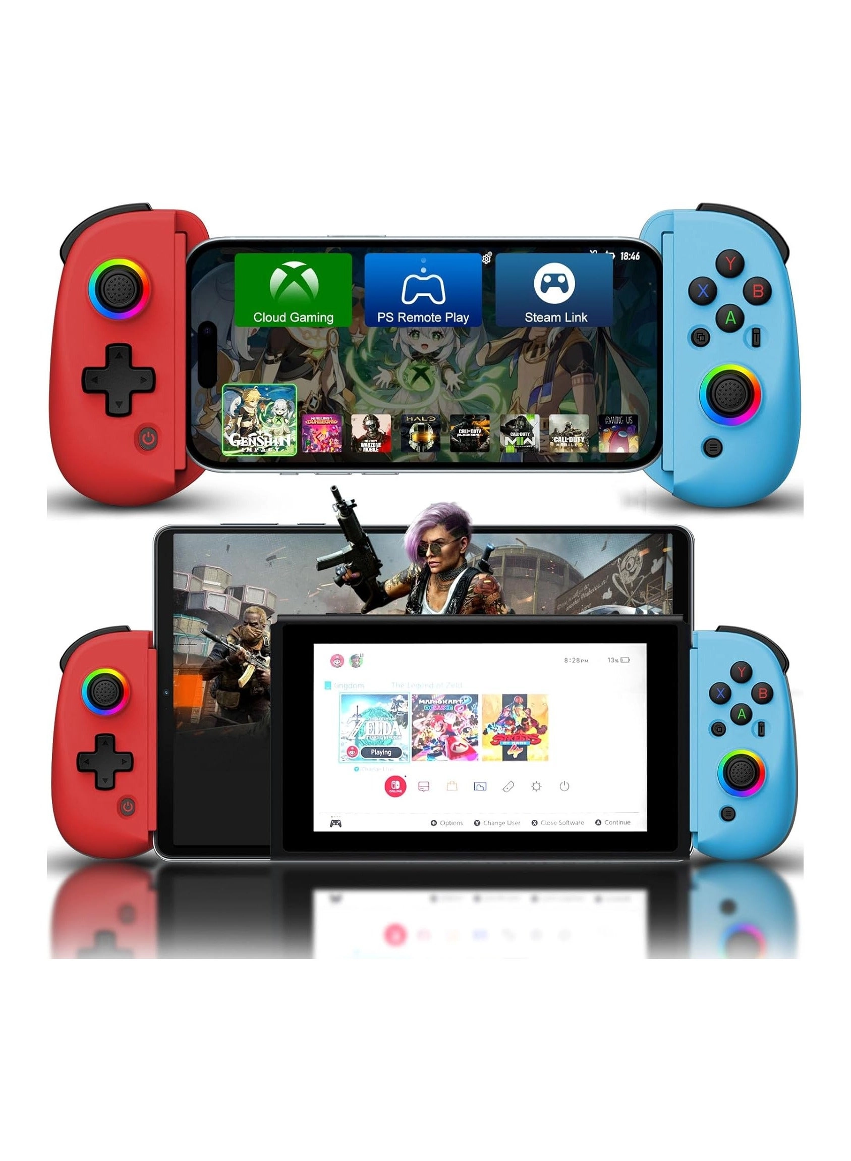 Majestech D8 - Red+Blue IOS & Android