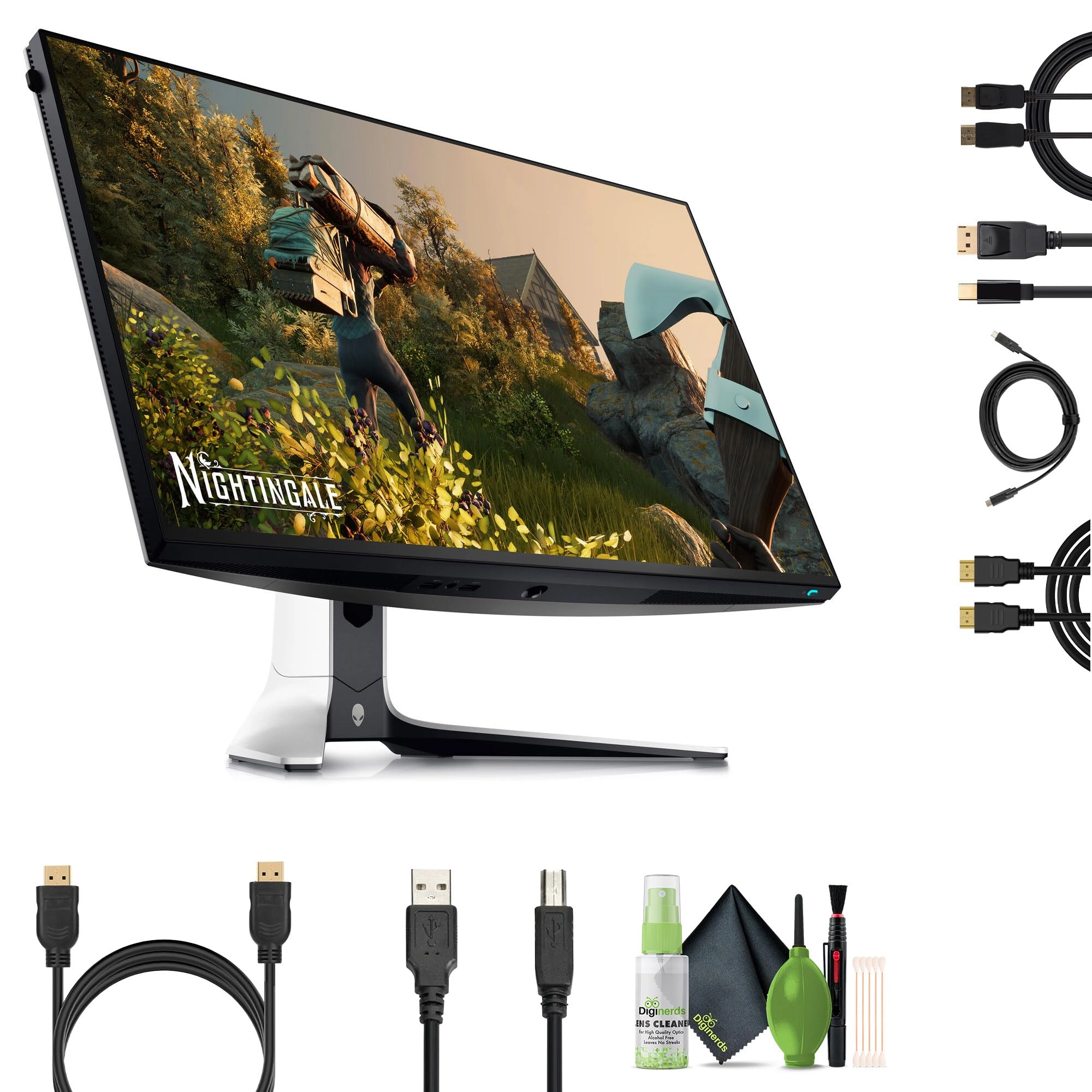 Alienware AW2723DF - AW2723DF_EDI_1 27" 2560 x 1440 + USB Printer Cable + HDMI Cable + LCD Cleaning Kit