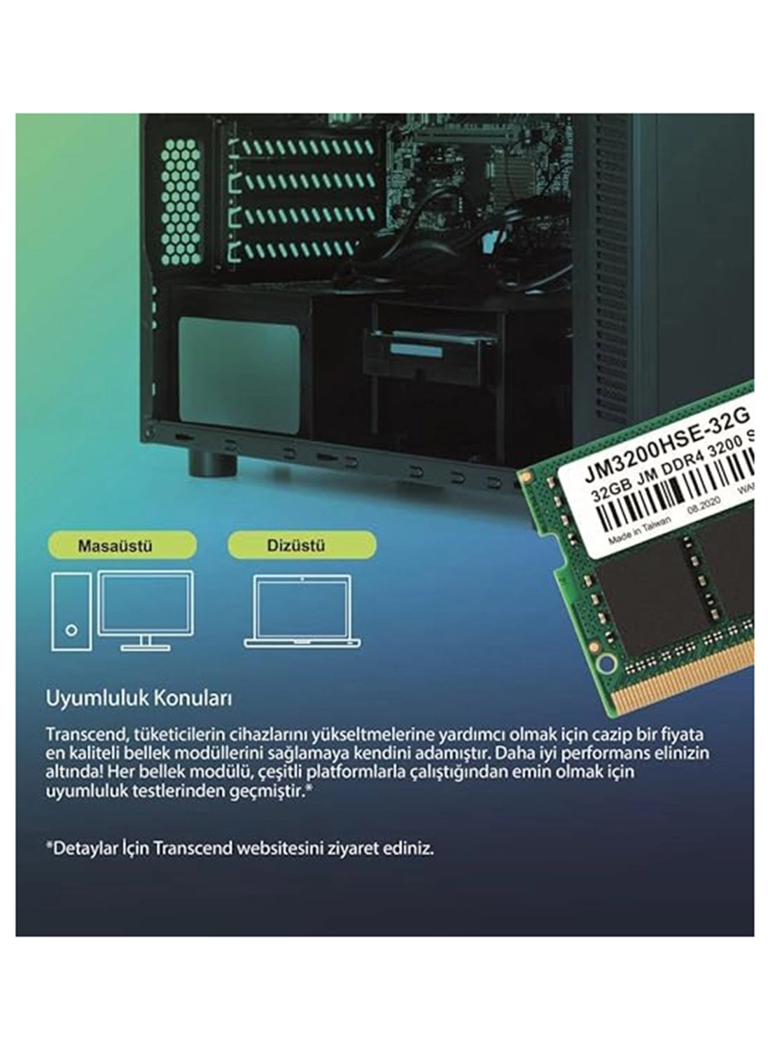 JM3200HSE-32G - 32GB 3200 MHz SO-DIMM DDR4