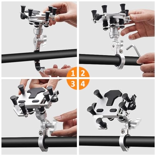 Motorcycle Phone Mount Holder - 360° Rotation Adjustable