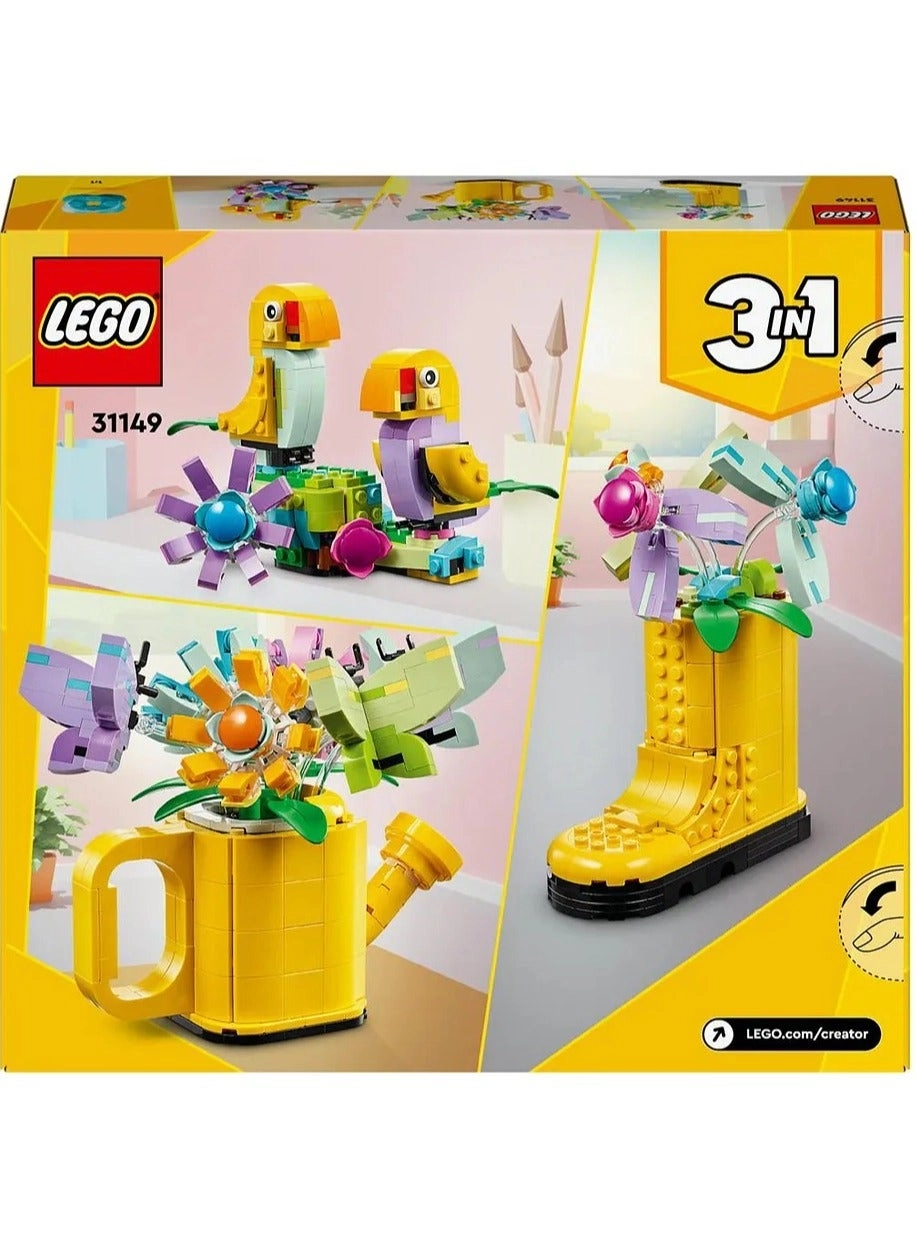 Flowers in Watering Can (31149) - Yellow