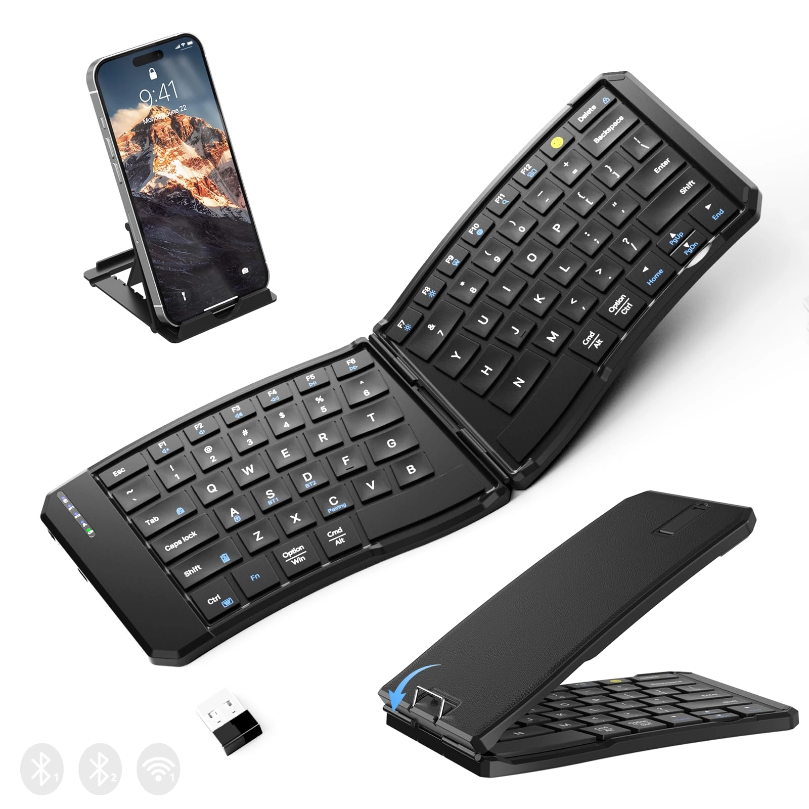 Omikamo Ergonomic Foldable Keyboard - Wireless