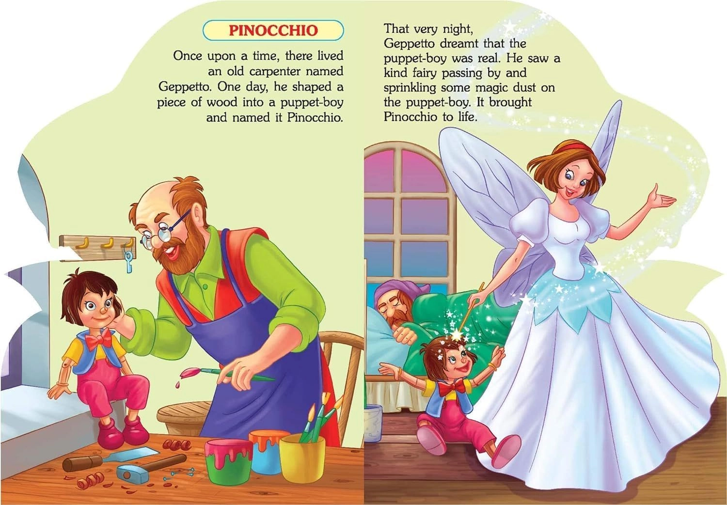 Fancy Story - Cinderella, Snow White, Little Mermaid, Little Red Riding Hood, Ugly Duckling, Sinbad, Aladdin, Pinocchio, Peter Pan, Puss in Boots Board Book - 3 years+