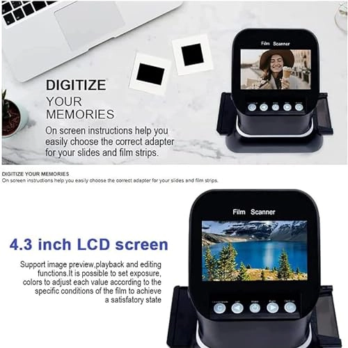 Film Slide Scanner - 22MP 2.4" LCD