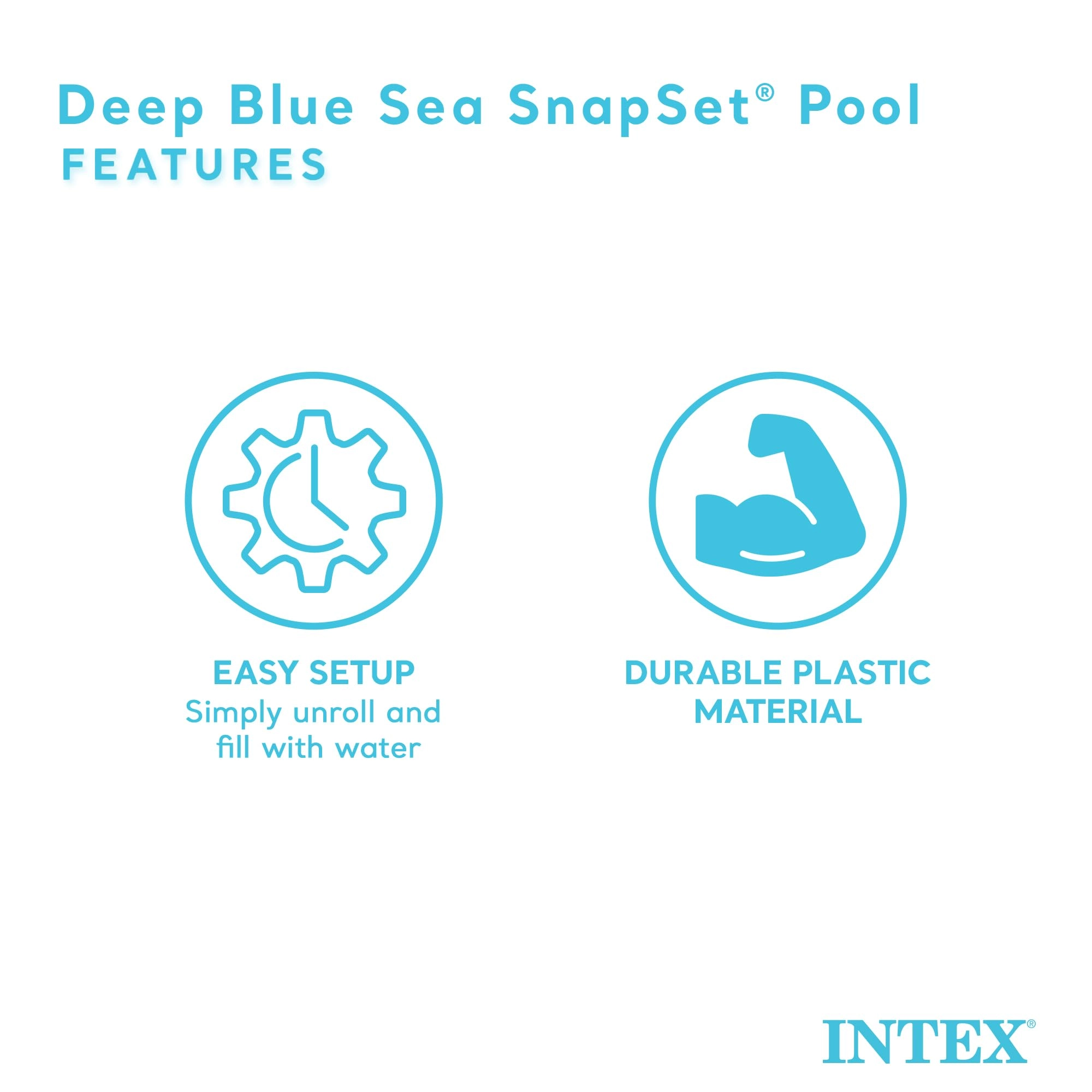 Deep Blue Sea Snapset Pool - 244cm