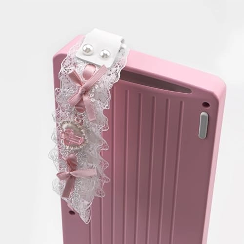 Custom Keyboard Straps - Pink White Lace