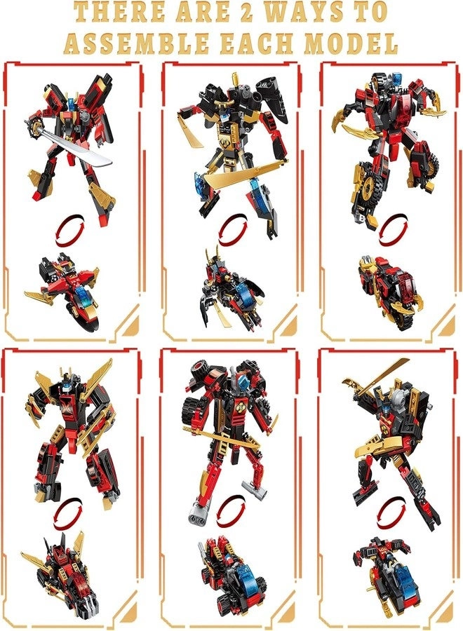 Transforming Mecha Robot - 12 in 1 542 PCS