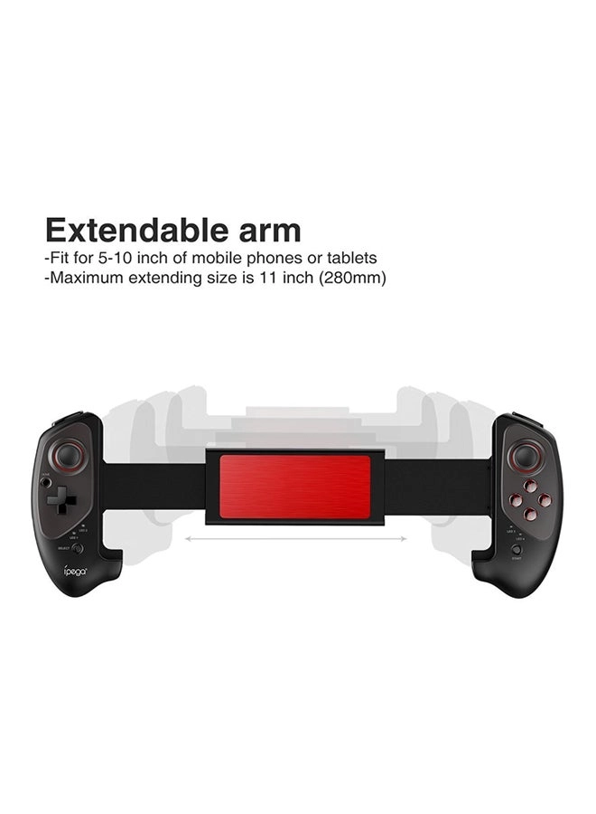 PG-9083 Retractable Bluetooth Gamepad - Black/Red Steam
