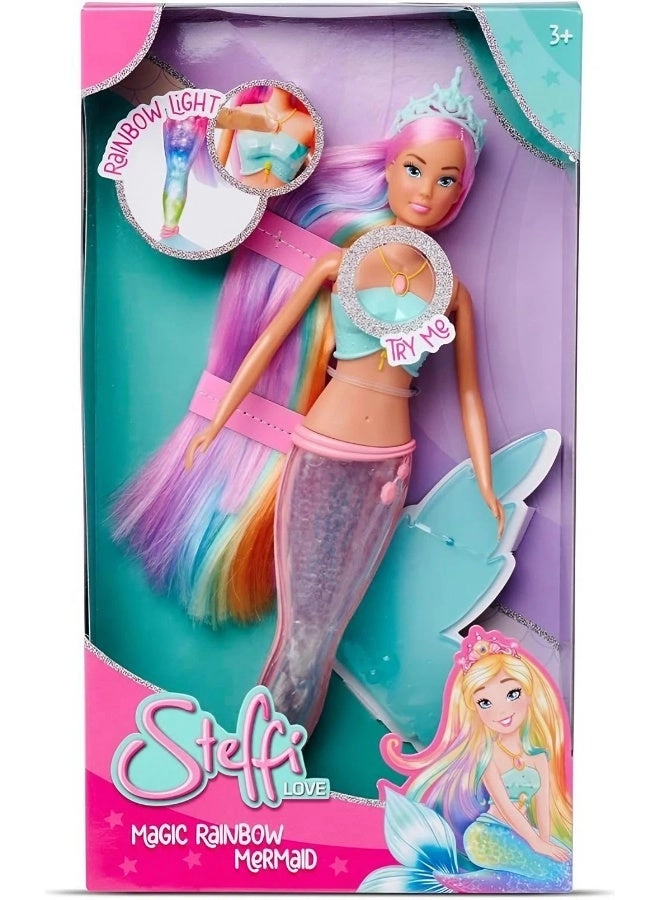 Steffi Love Magic Rainbow Mermaid Doll - 39 cm Ages 3+