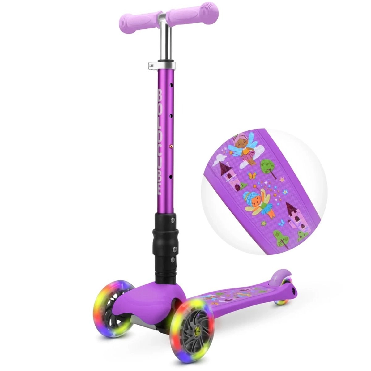 Teeny 3-Wheel Kick Scooter – LED Foldable
