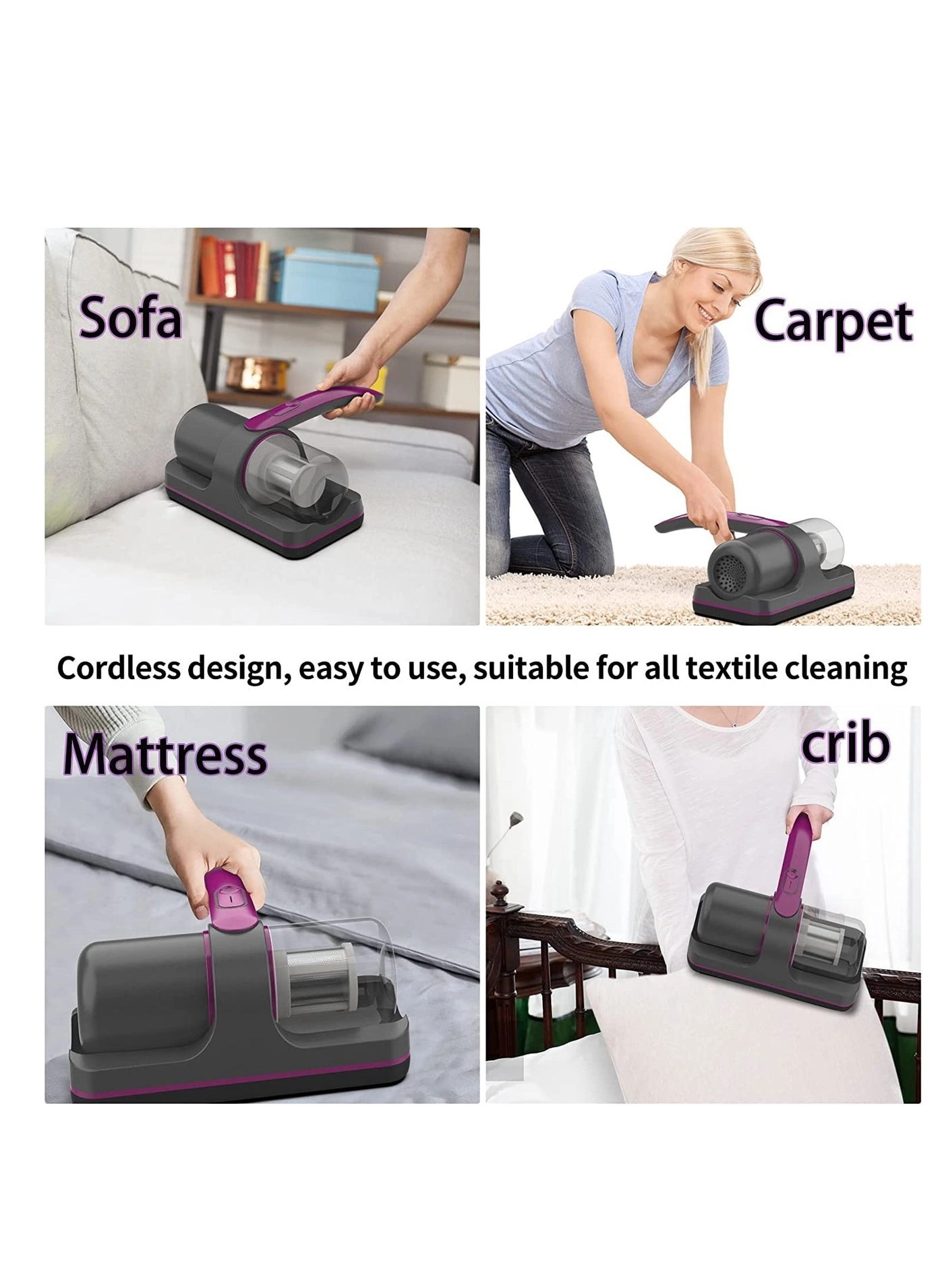 Bed Vacuum Cleaner - UV-C Cordless 55W