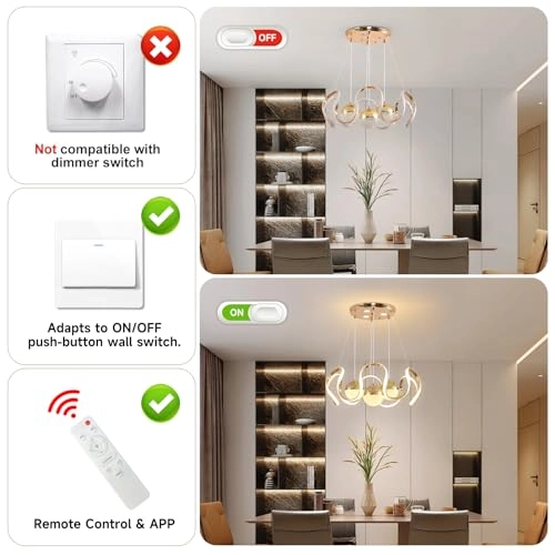 Dimmable LED Chandelier - 3000k to 6000k Dimmable
