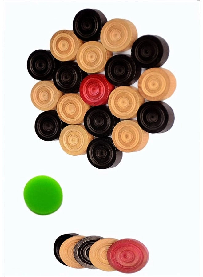 Carrom Board - Full Shiny Gloss Finish Coins Striker