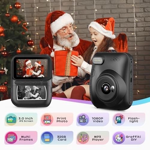 Kids Instant Camera - 3.0 Inch 14MP 1080P