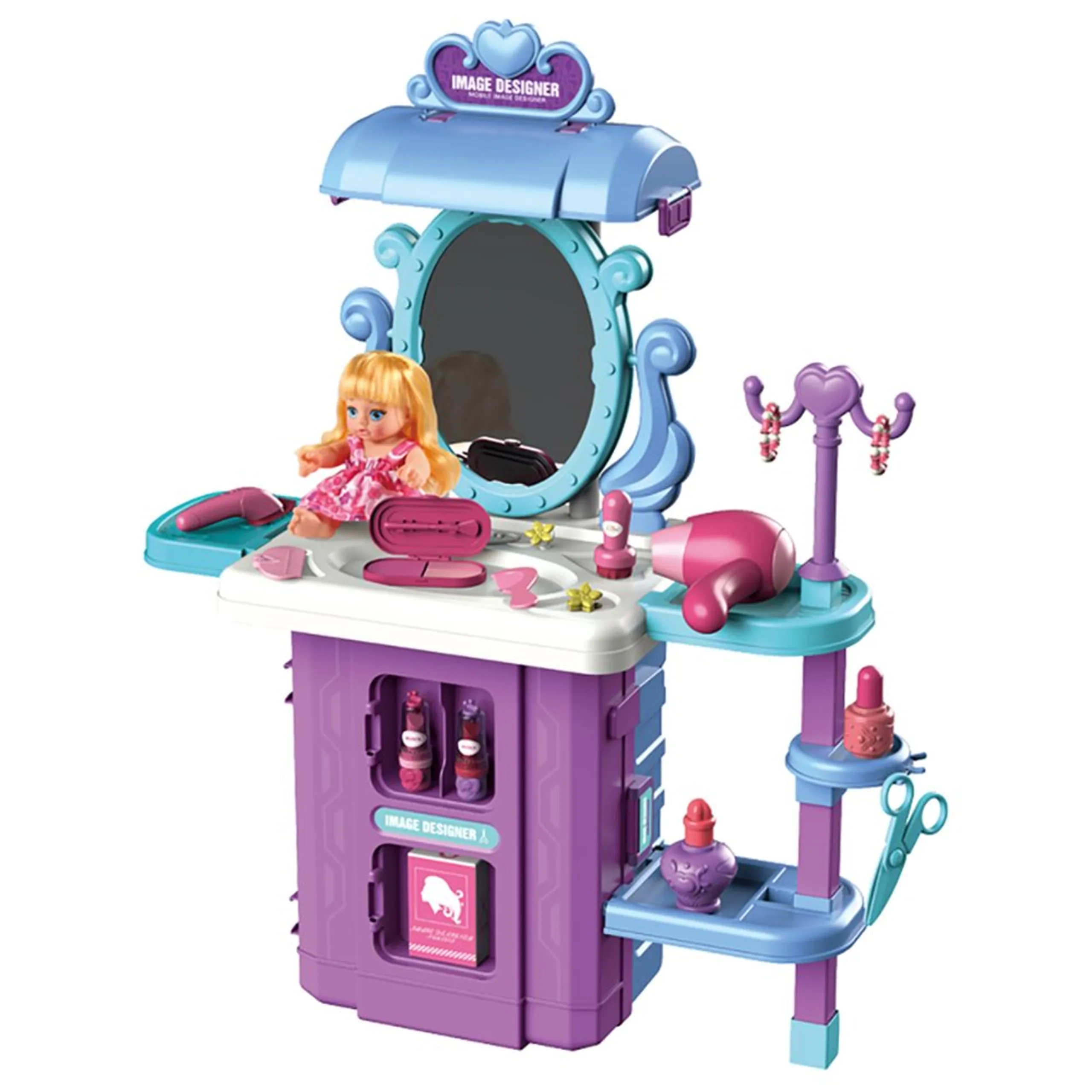 SAMBOX Role Play Salon Toy Set Luggage Case - 39 pcs (SAM-LS_RPLC_SLPU)