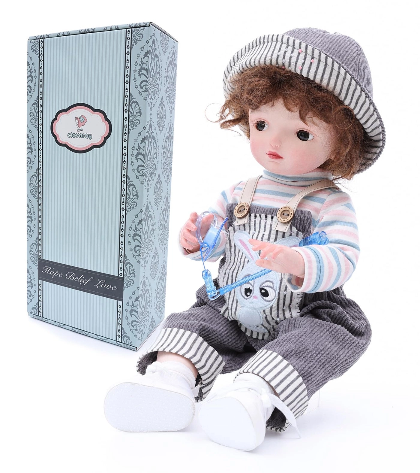 Reborn Style Ball Jointed Doll - 20 Inch Full Vinyl Brown Glass Eyes Ages 14+