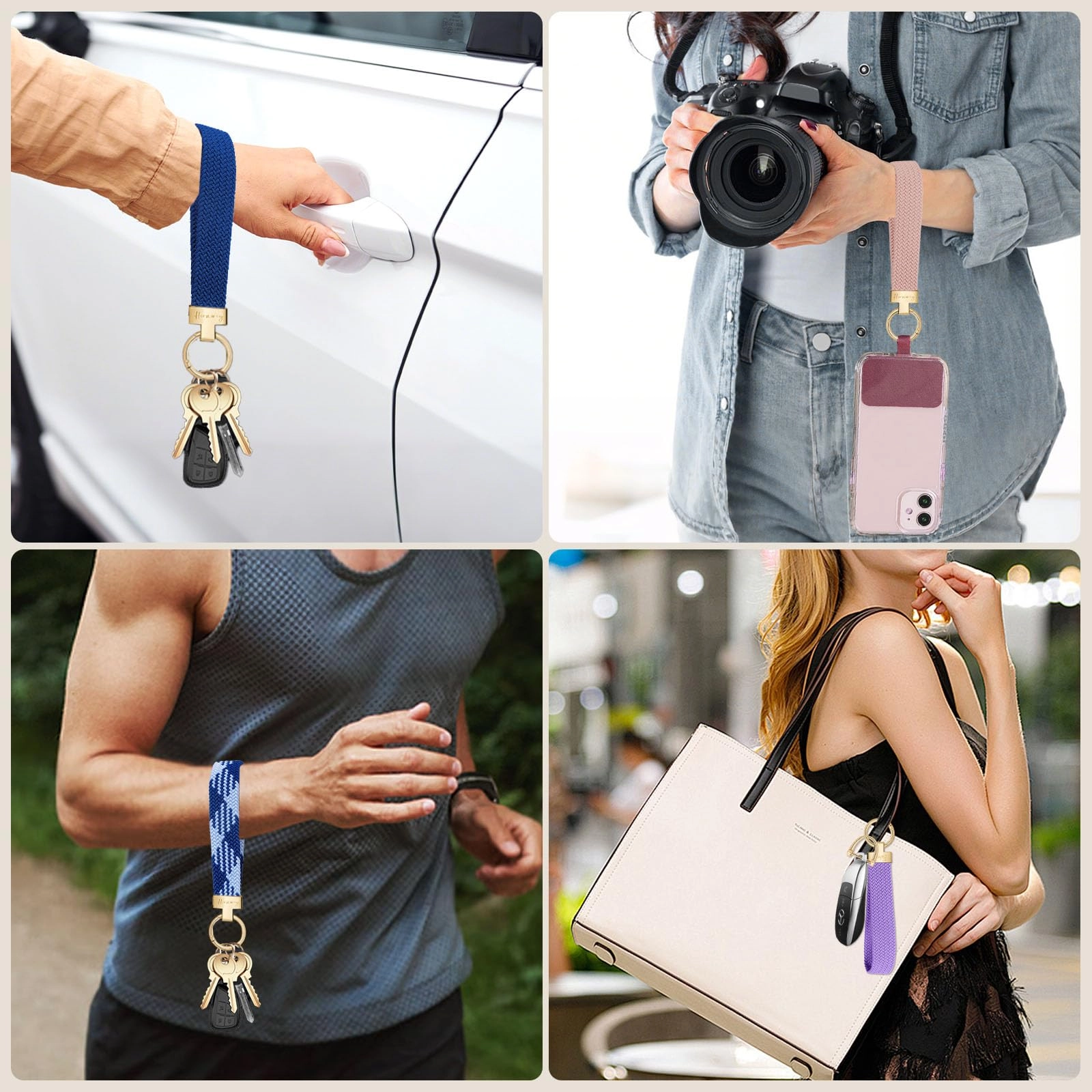 Elastic Wristlet Keychain - Fun