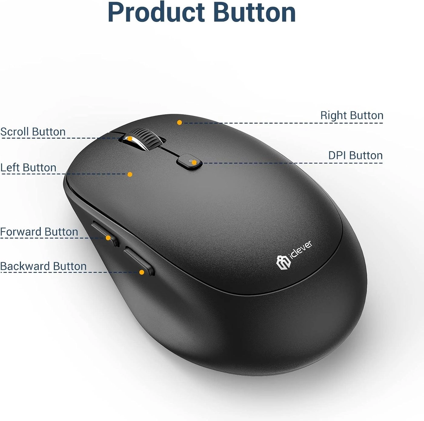 MD165 Dual Mode Wireless Mouse - Bluetooth, USB