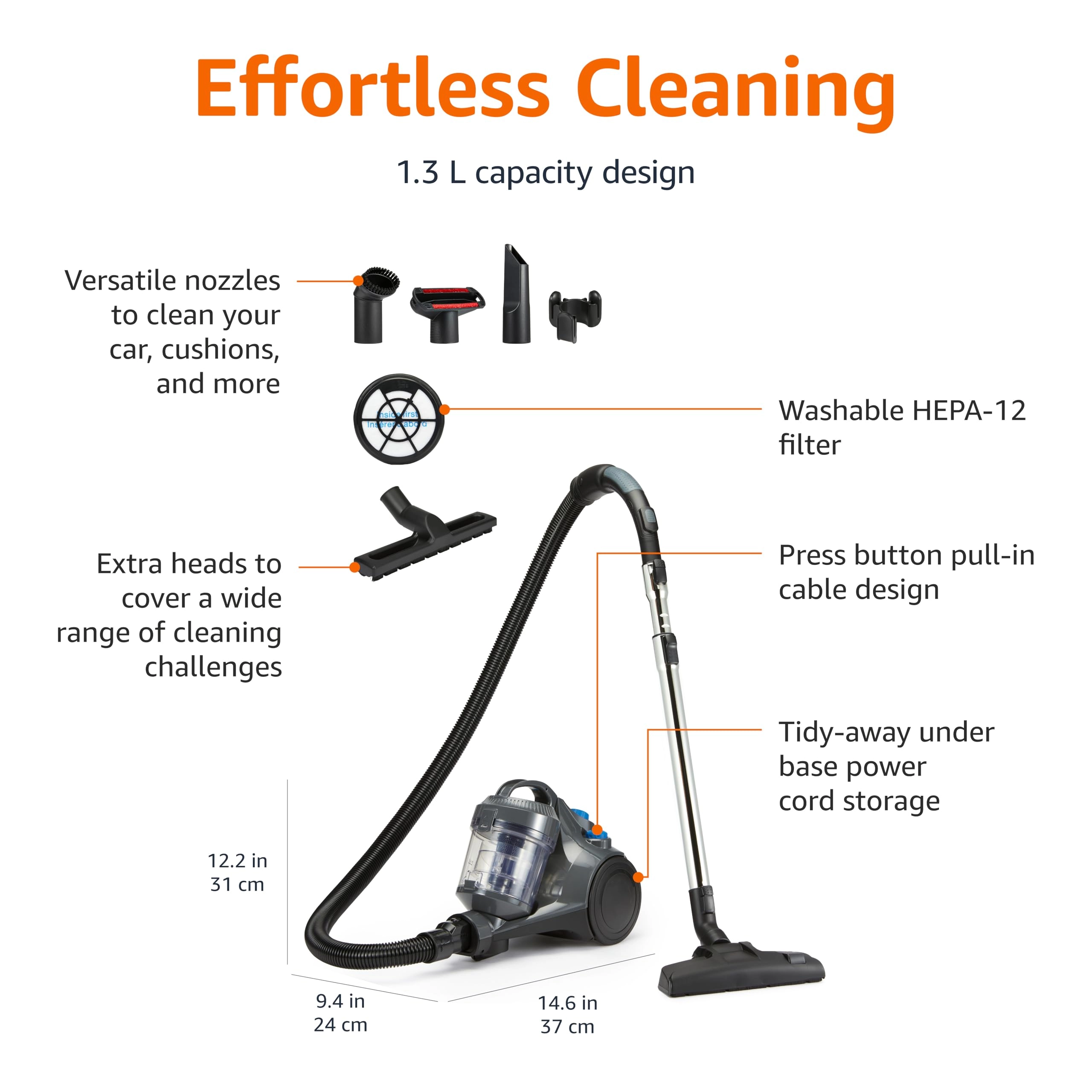 Bagless Canister Vacuum (VCS35B15KOM-85)