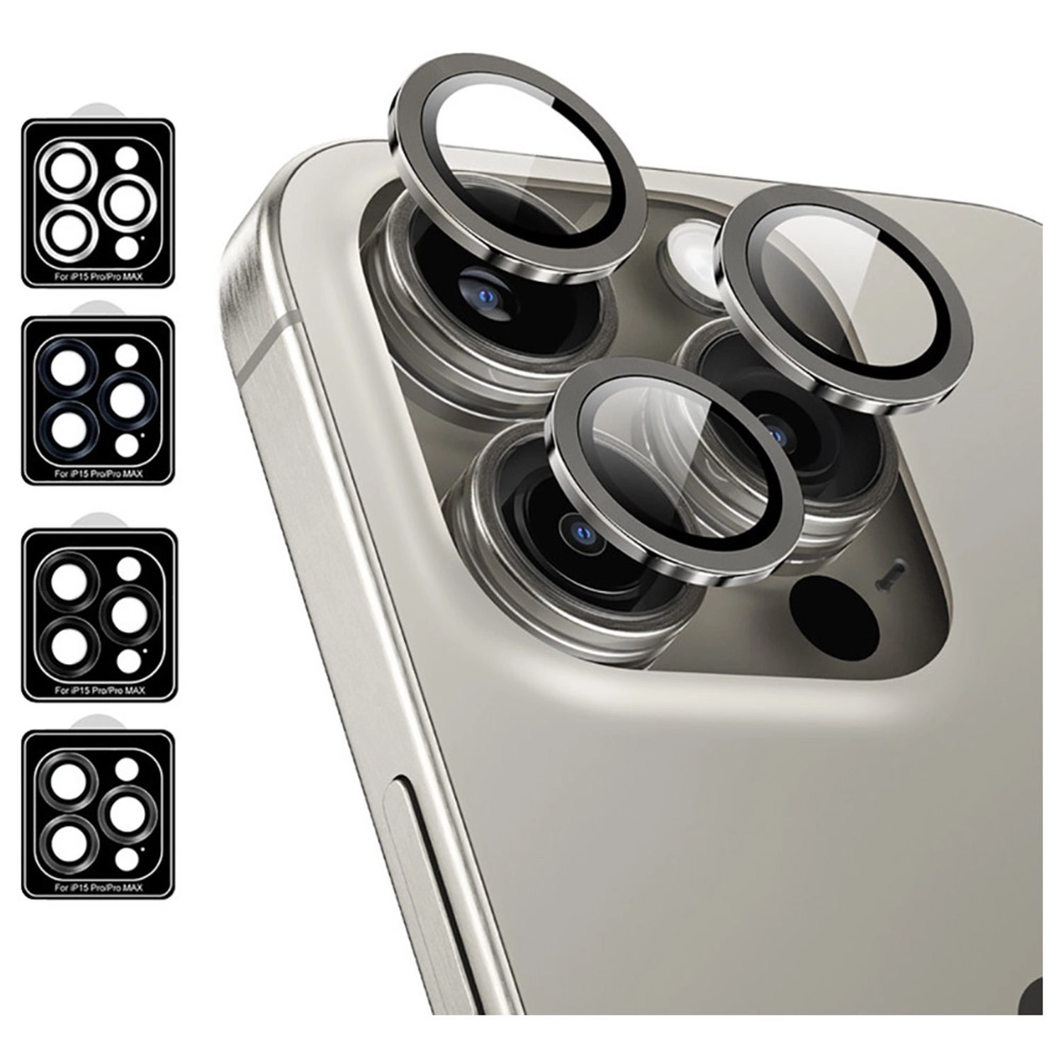 Clear Anti-Fingerprint Camera Lens Protector for iPhone 16 Pro