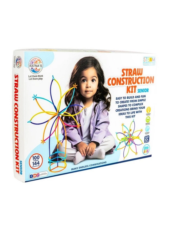 RATNA'S Straw Construction Kit Senior - Steel 5+ Years
