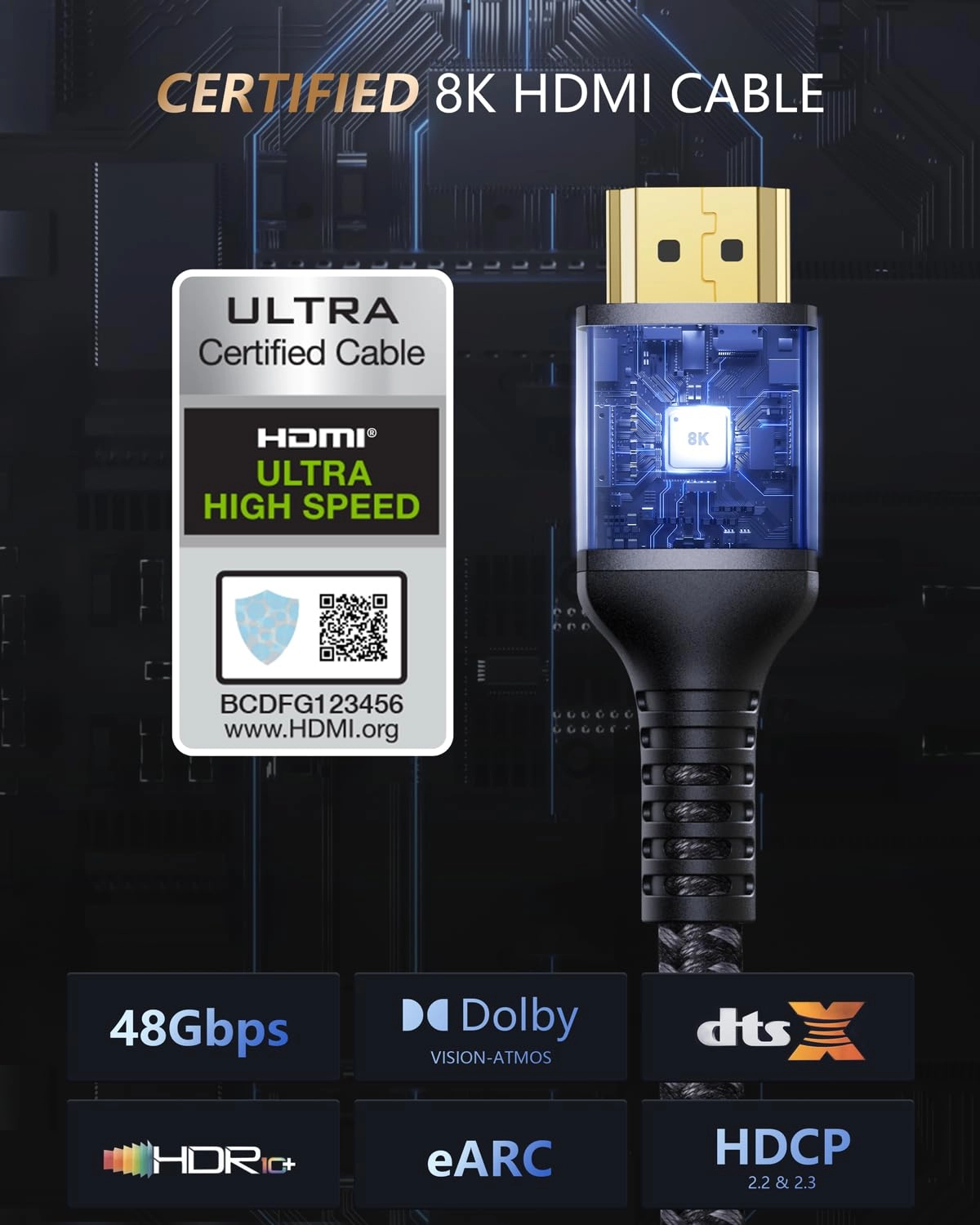8K HDMI Cable - 2m
