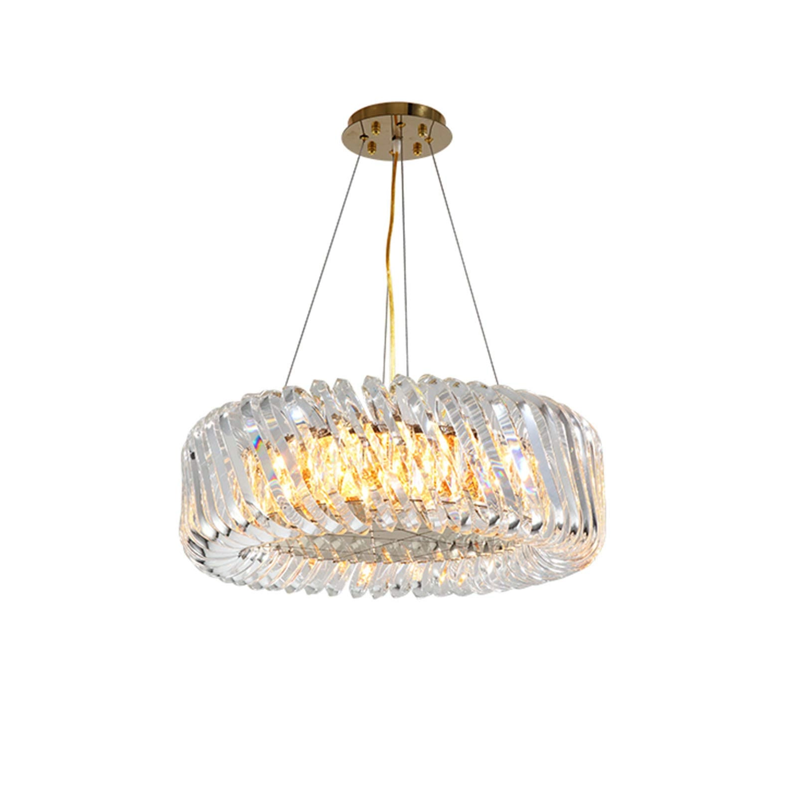 Modern Light Luxury Round Crystal Chandelier - 100cm