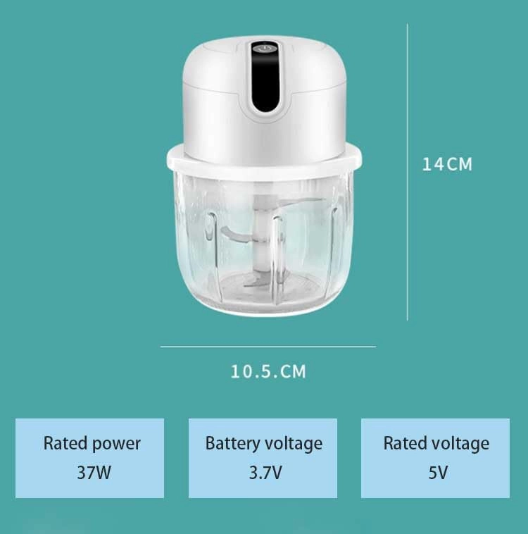 Mini Electric Chopper - 350ML Rechargeable