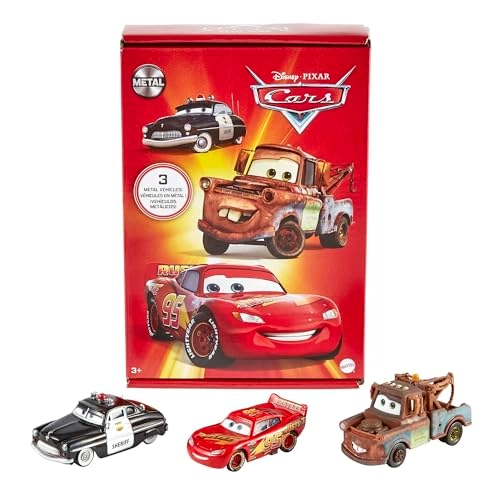 Mattel Lightning Mcqueen + Sheriff + Mater - 1:55 3pcs
