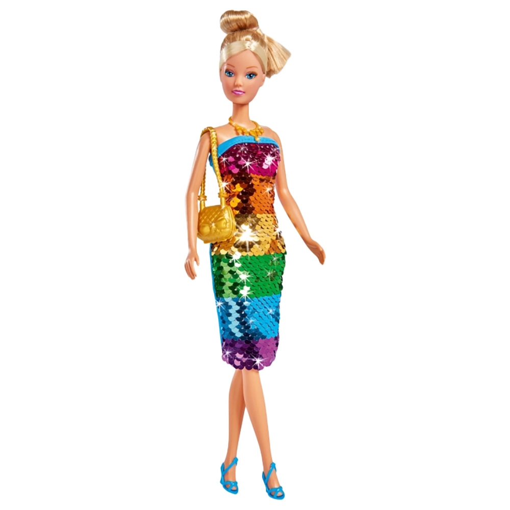 Steffi Love Fashion Doll - 29 cm Rainbow Sequin Dress Ages 3+