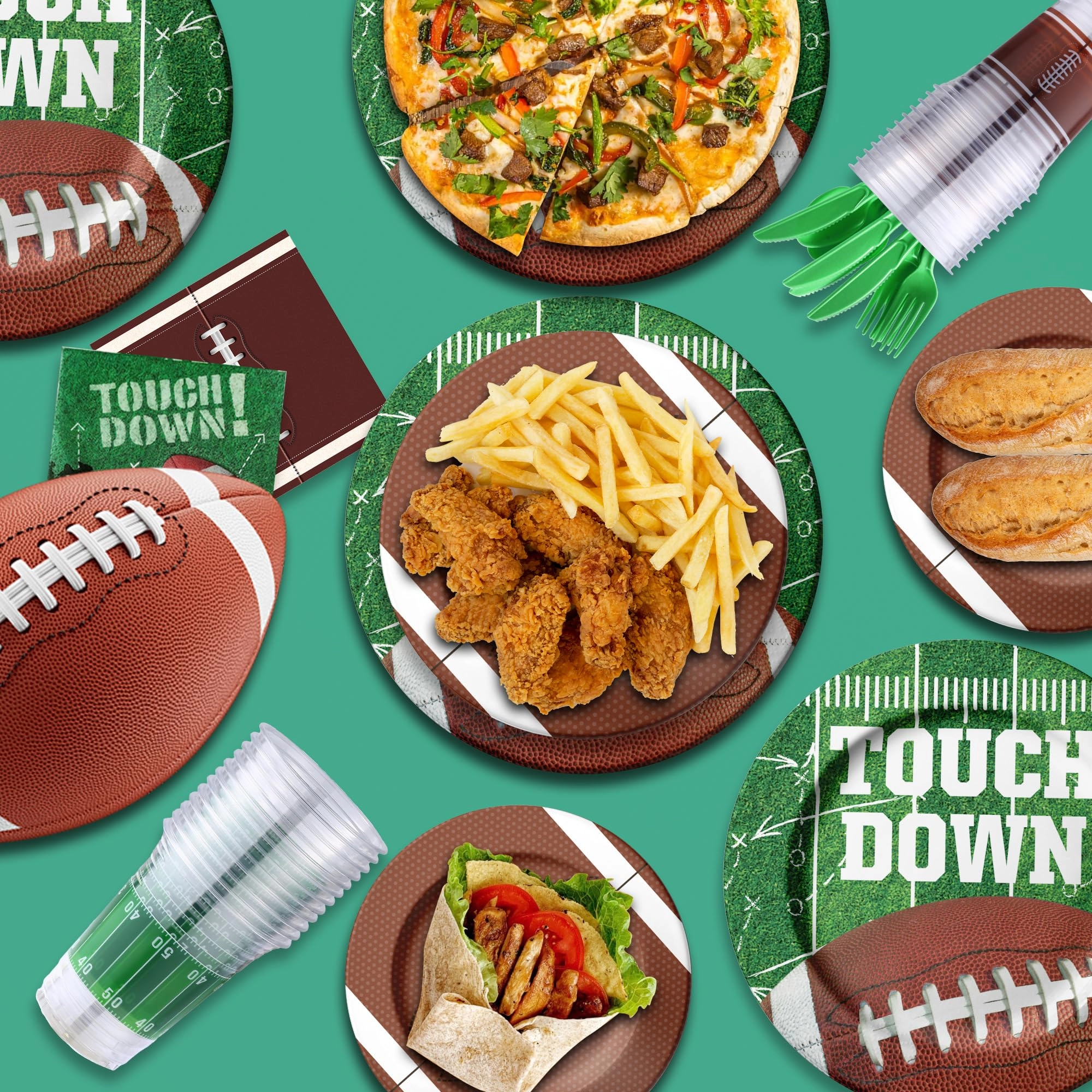 Football Party Supplies Kit - 173PCS Party