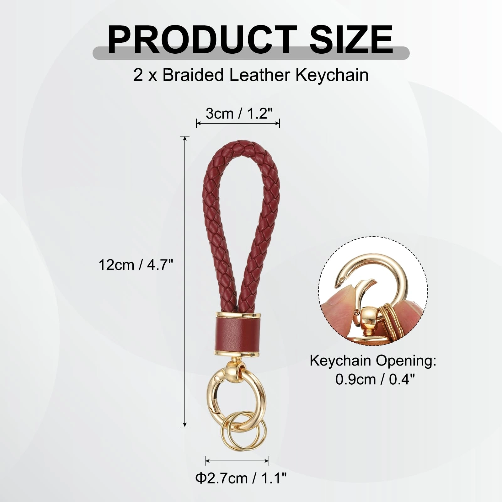 Braided Leather Keychain - Animal