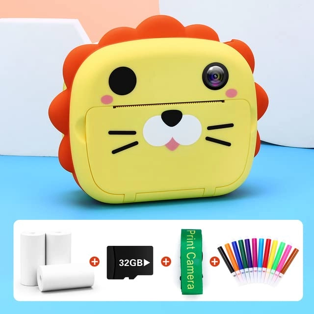 Generic Instant Print Camera - Blue-32G TF Card-pen 7.4V 800mAH