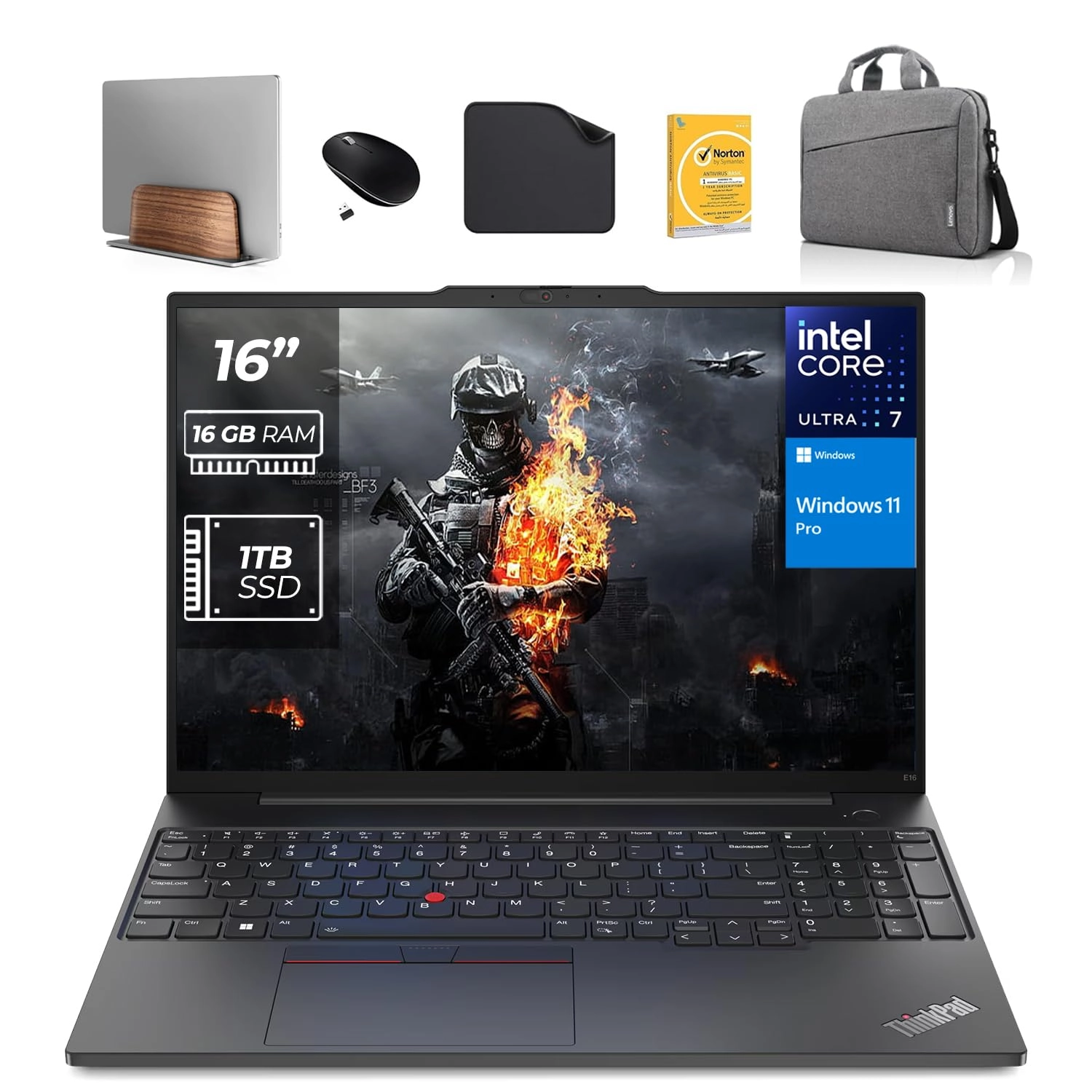 ThinkPad E16 21MA001SGR+ANC - 16'' Core Ultra 7-155U 16GB 512GB SSD