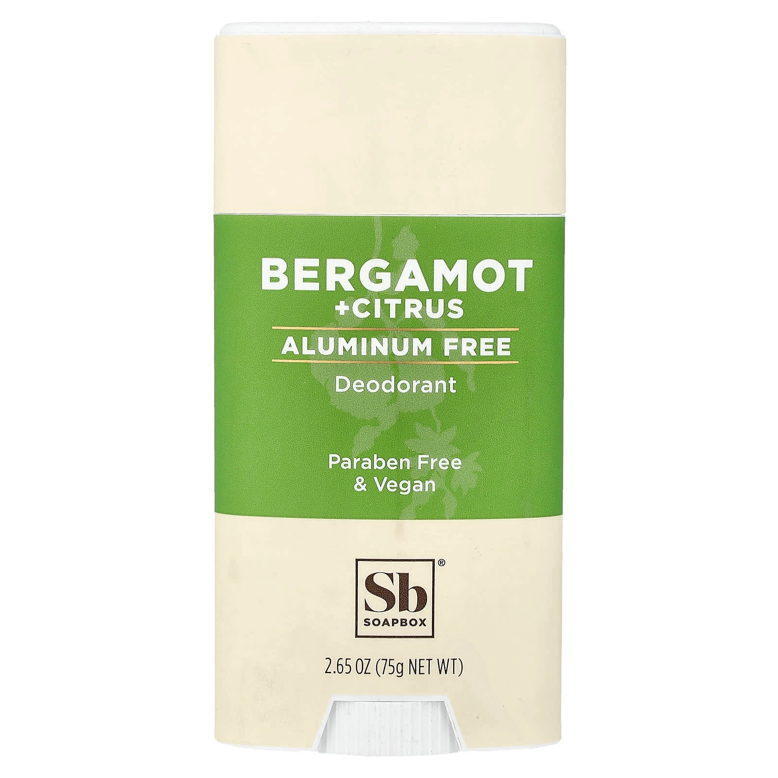 SoapBox Aluminum Free Deodorant - Bergamot + Citrus 75 g