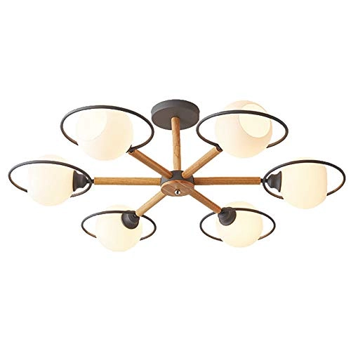 Farmhouse Wood Oak Chandelier