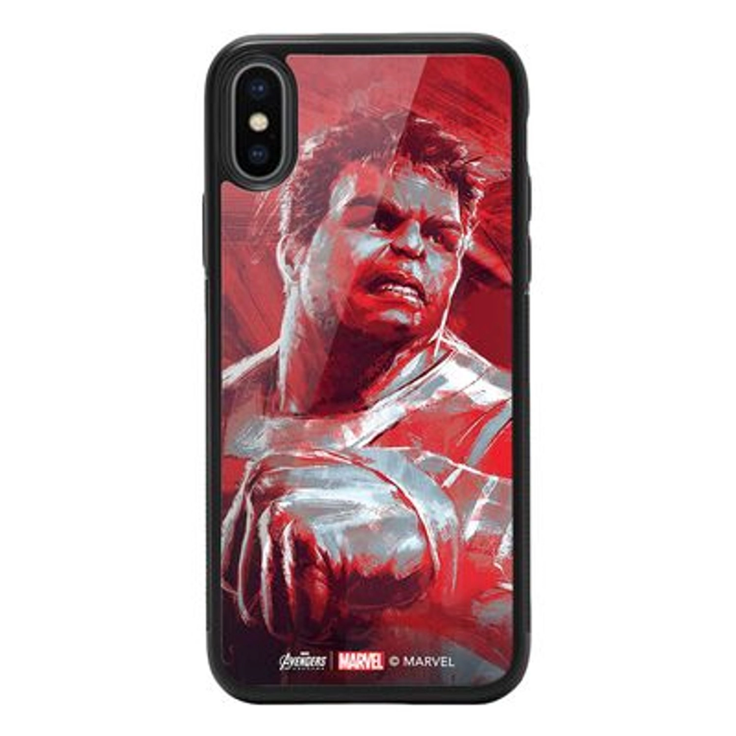 Wackylicious Hulk Cover - TPU Bumper Case + Tempered Glass Back Back Case for iPhone Xs Max