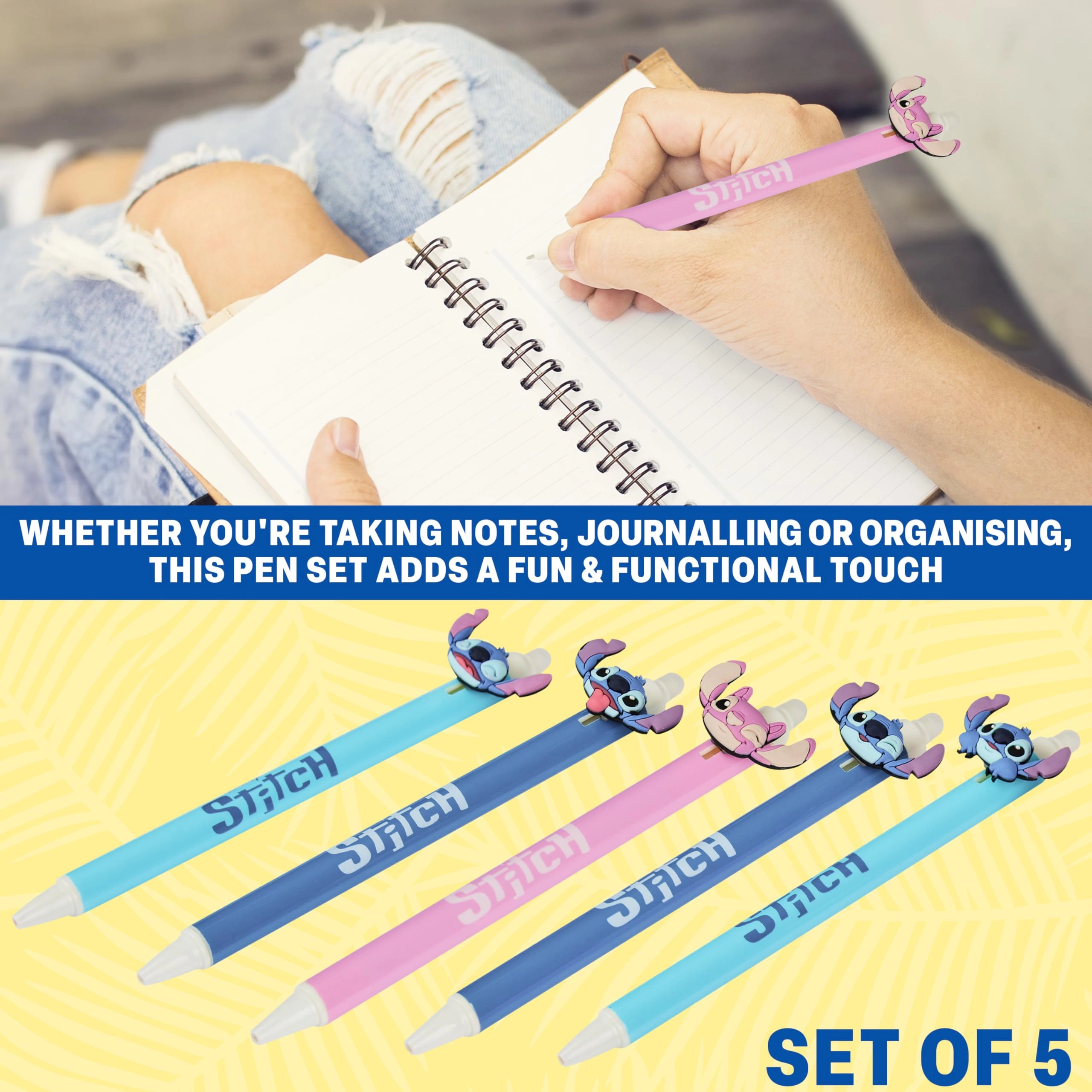 Disney Stitch Erasable Gel Ink Pens - 5.0 Count 0.02in Millimeters