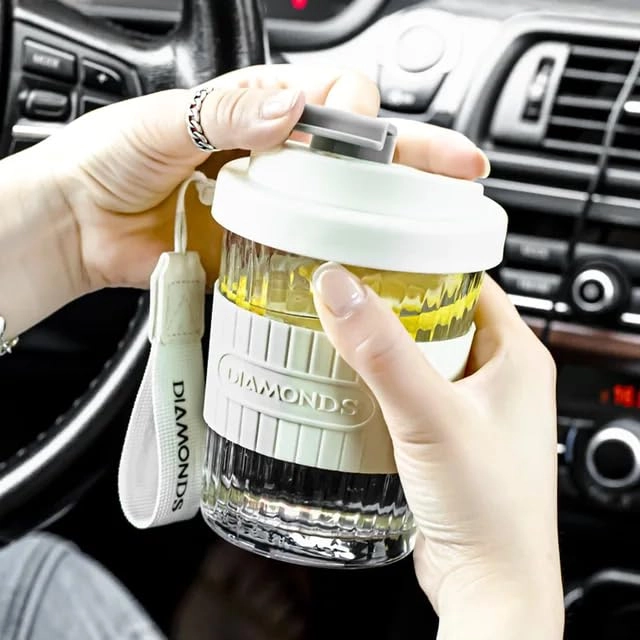 Fruit Juice Milk Glass Tumbler - 2 pcs - 370 ml