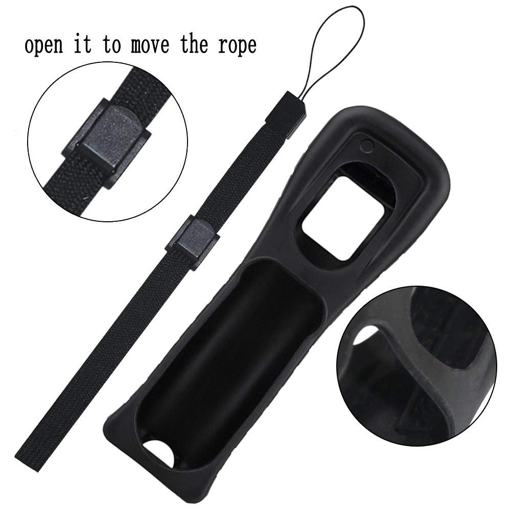 Wii Silicone Case Cover - 2X Wrist Strap Black